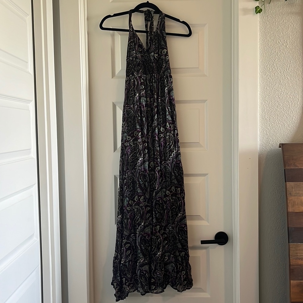 long purple dress